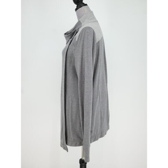 Lululemon Jacket Womens 10 Gray Coast Easy Wrap Stretch Knit Cowl Athleisure - Picture 11 of 14